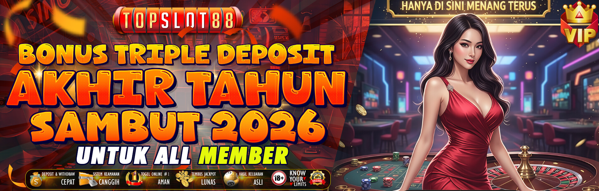 BONUS TRIPLE DEPOSIT AKHIR TAHUN 3X